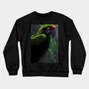 Green Jungle Bird Crewneck Sweatshirt